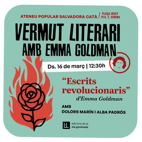 Vermut literari amb Emma Goldman