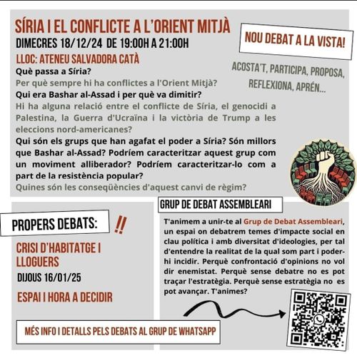 Grup de Debat Assembleari - SÍRIA I EL CONFLICTE A L'ORIENT MITJÀ