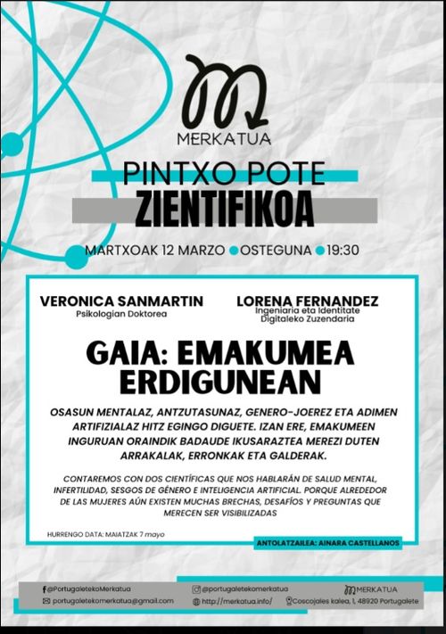 PINTXOPOTE ZIENTIFIKOA: "Emakumea erdigunean"