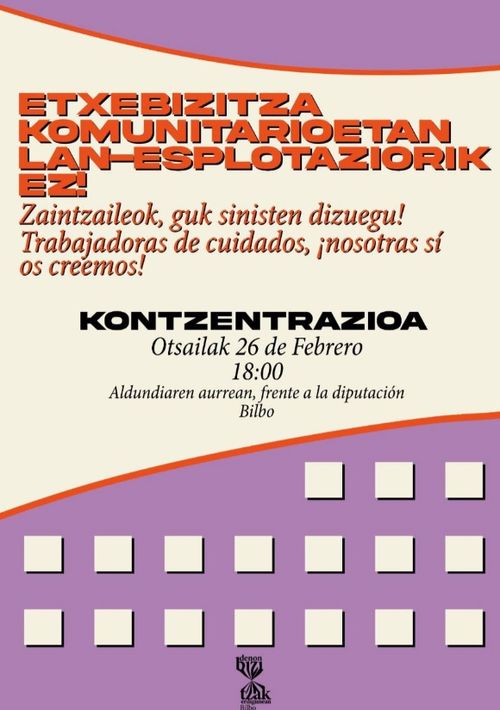 ETXEBIZITZA KOMUNITARIOETAN LAN-ESPLOTAZIORIK EZ!