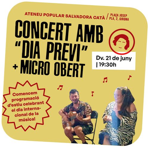 Concert amb Dia previ + Micro obert