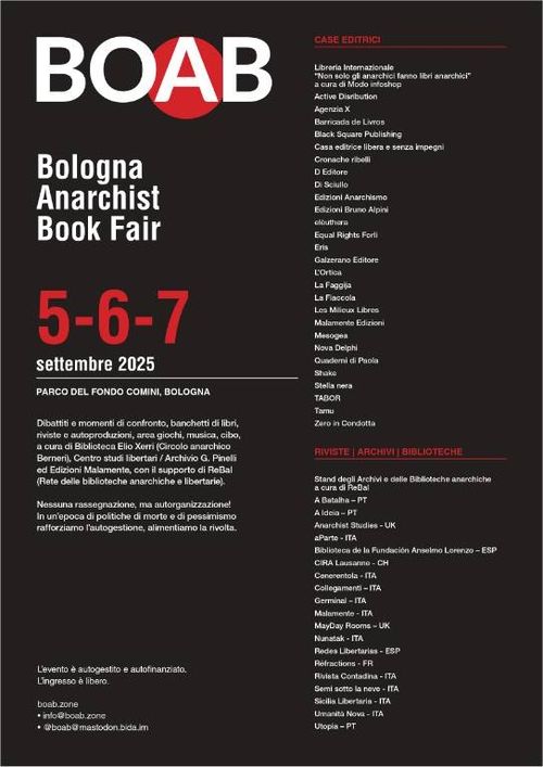 BOAB - Bologna Anarchist Bookfair