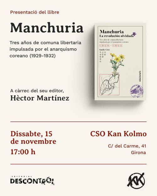 Presentació del Llibre "Manchuria" a càrrec de Hèctor Martínez