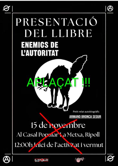 Presentació aplaçada